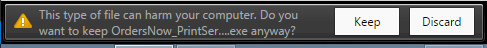 Save the installer on your computer.