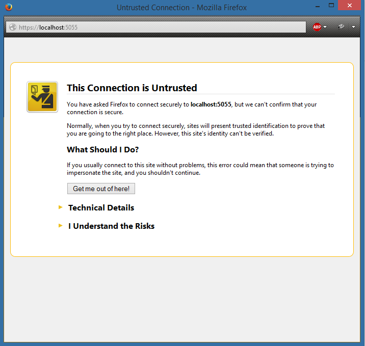 Add Exception Window.