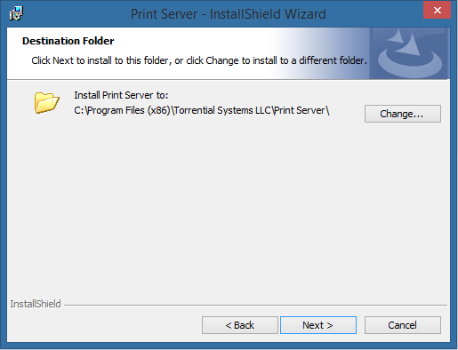 Destination for the print server.